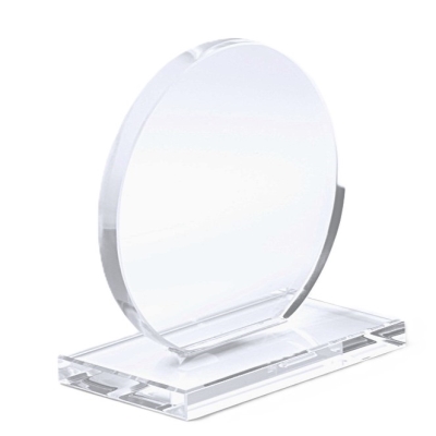 Glass Statuette Laser Engraving - Round with glass base